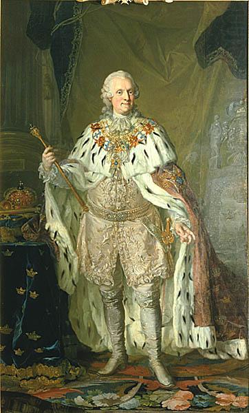 Portrait of Adolf Frederick, King of Sweden (1710-1771) in coronation robes, Lorens Pasch the Younger